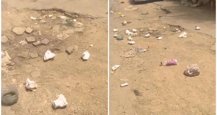 Crisis ambiental en el centro de Bakú: un patio convertido en vertedero de pañales