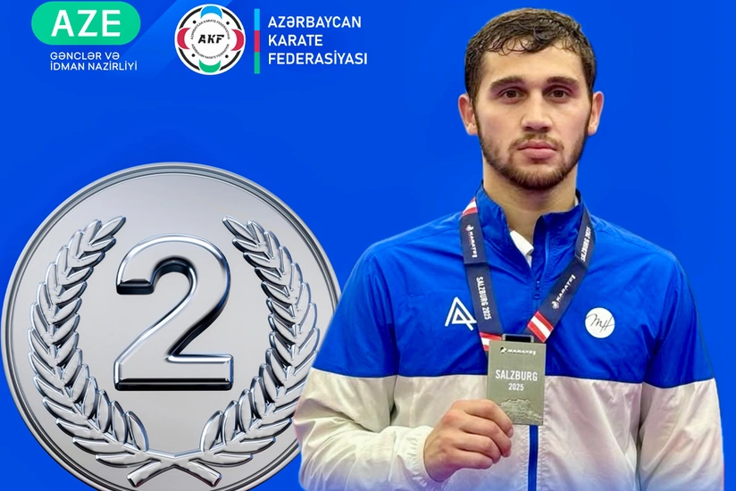 Karateca azerbaiyano gana medalla de plata en Austria
