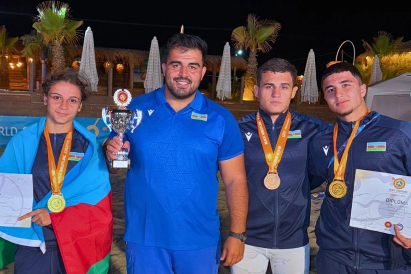 Gloria Dorada: Azerbaiyán Gana Dos Títulos en el Campeonato Mundial de Lucha en Playa