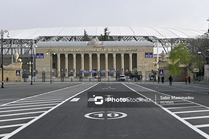 El estadio Tofiq Bahramov se renueva para el partido de Champions League