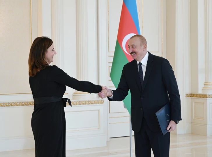 El presidente aceptó las cartas credenciales de la nueva jefa de la delegación de la UE en Azerbaiyán
