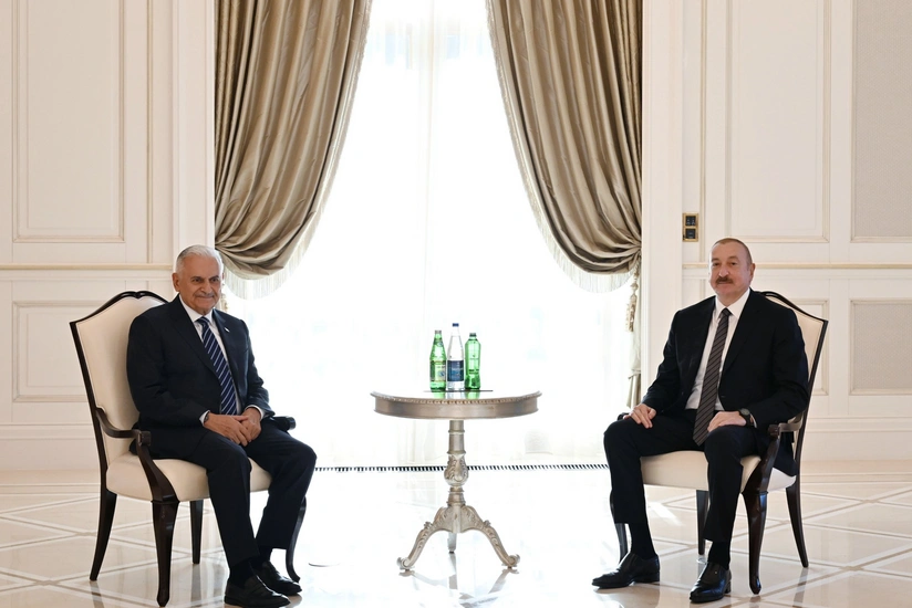 El presidente Ilham Aliyev recibió en Gabala al presidente del Consejo de Ancianos de la Organización de Estados Túrquicos, Binali Yıldırım
