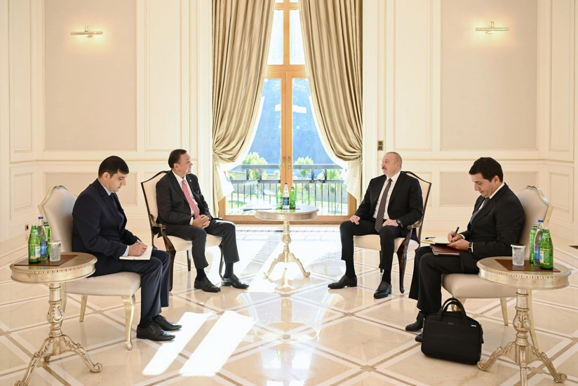 El presidente Ilham Aliyev recibió en Gabala al secretario general de la Organización de Estados Túrquicos
