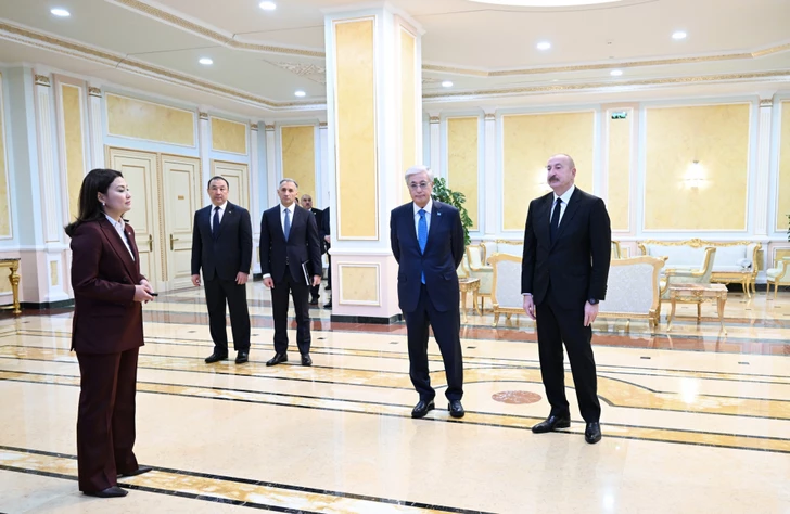 Los presidentes de Azerbaiyán y Kazajistán presentaron un proyecto conjunto